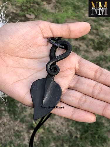 NauticalMart Small Leaf Iron Pendant, Hand Forged Viking Norse Jwelery, Celtic Necklace, Viking Pendant Gift for Men & Women3