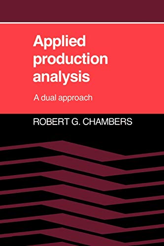 Applied Production Analysis: A Dual Approach