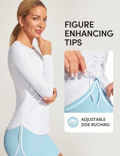 IUGA Rash Guard for Women UPF 50+ Long Sleeve Sun Shirts Swim Shirts for Women Lightweight UV Protection Shirts Hiking Tops4