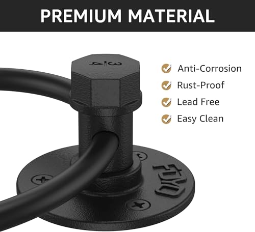 Industrial-Towel-Rings-Licperron-Matte-Black-Pipe-Hand-Towel-Rack-Wall-Mounted-Towel-Holder-for-Bathroom-1PCS Industrial Towel Rings Licperron Matte Black Pipe Hand Towel Rack Wall Mounted Towel Holder for Bathroom 1PCS