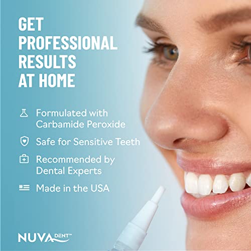 Nuva Dent Sensitive Teeth Whitening Pens - Tooth Whitening Pens Made in USA - 35% Carbamide Peroxide Whitening Gel Teeth Stain Remover - Teeth Whitener, Blanqueador de Dientes Profesional (3 Pcs) - Image 3