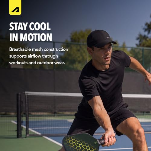 Image of Boldfit Sports Cap for Men & Women, Lightweight Quick Dry Foldable Baseball Cap with Adjustable Strap, Breathable Sun Protection Hat for Running, Gym, Cricket, Travel & Outdoor Activities- Black