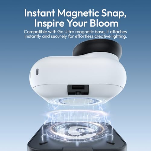 Image of Ulanzi IN07 Mini Magnetic LED Vlogging Light for Insta360 GO Ultra Accessories, 1 /4 inch Mount Waterproof 5600K CRI≥95 500mAh Rechargeable LED Fill Light Photography for Selfie Stick Vlog Video Recording