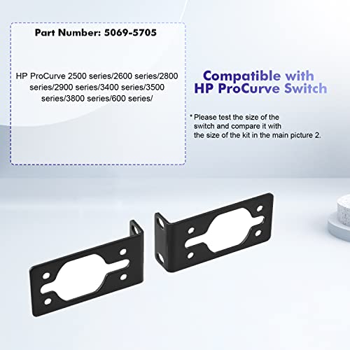 Image of Rack Mount Kit 1U Universal Rack Ears for HP /ProCurve /Aruba /OfficeConnect /HPE Switches