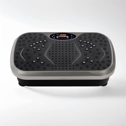 Vibrationsplatte 99 Stufen 5 Trainingsprogramme, Kompaktes Design, Leiser...
