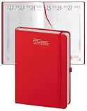Agenda 2026 SETTIMANALE A5 (15x21 cm) – Planner Giornaliero e Settimanale con Copertina Morbida, Diario Organizzatore Elegante per Appunti, Scuola, Casa e Ufficio (Rosso)