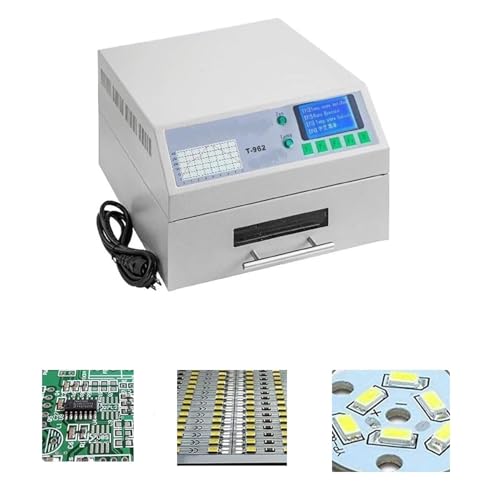 FENOKD Desktop Reflow Oven,Reflow Oven 800W/1500w, Infrared Heater Soldering Machine,PCB Board SMD SMT BGA Rework Station Tool (962(800w))