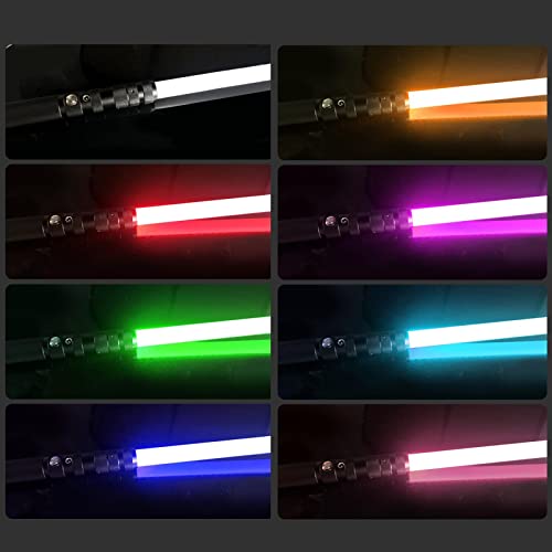 Luz para Crianças e Adultos | Sabres Luz Duelo com Som 7 Cores Mutável Luz | Heróis Filmes Cosplay F