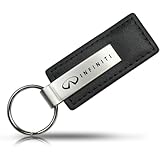AU-TOMOTIVE GOLD, INC. Officially Licensed Rectangular Leather Key Chain for Infiniti (Black)