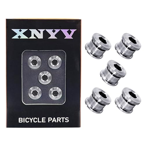XNYV 5-Piece Chain Link Bolt Screw Color disc Crank Set nutsprocket Suitable for Road Bicycle Mountain Bike