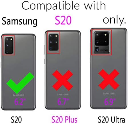 Phone Case for Samsung Galaxy S20 with Tempered Glass Screen Protector Cover and Magnetic Rugged Ring Mobile Accessories Kickstand Full Body Shockproof Silicone SM-G980F/DS S 20 S20Cases S20Case Blue
