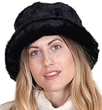 Brook + Bay Faux Fur Bucket Hat - Fuzzy Bucket Hats & Fur Hat - Winter Bucket Hat, Fluffy Bucket...