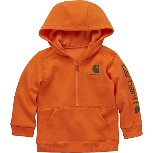Carhartt boys Long-sleeve Half-zip Hooded Sweatshirt Hooded Sweatshirt