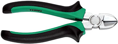 Alicates laterales 0873/TL Fervi en acero Cr-V para corte preciso de cables
