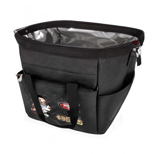 Image of PICNIC TIME NFL Mickey Mouse On The Go Lunch Bag - Soft Cooler Lunch Box - Insulated Lunch Bag, (Black)
