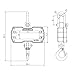 2000kg/4000lbs Industrial Crane Scale, Aluminum Alloy Hanging Scale w/Remote Control, Rechargeable Industrial Crane Scale w/Large LED Display