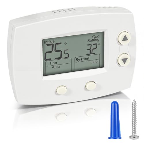 VORGENS TH5220D1029 Non-Programmable Digital Thermostat for House/Hotel Compatible with Honeywell FocusPRO 5000 2 Heat 2 Cool HVAC Controller Large Screen 1-Year Warranty
