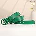 XZQTIVE Women's Wide Belt Fashion Candy Color Round Buckle Ladies Belt for Jeans Pants Dresses, Green(Fit Waist Size 24