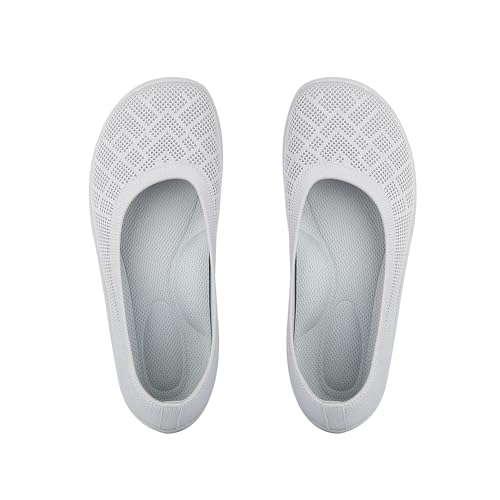 Image of KBZone Women's Flat Shoes Round Toe Knit Ballet Flat Comfort Dressy Flat Walking Shoes