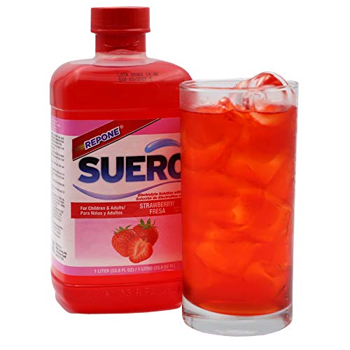 Repone Suero Electrolyte Solution With Zinc, Rehydrates, Restores Minerals And Nutrients, Strawberry Flavor, 33.8 Fl Oz (Pack Of 2) #TOP2