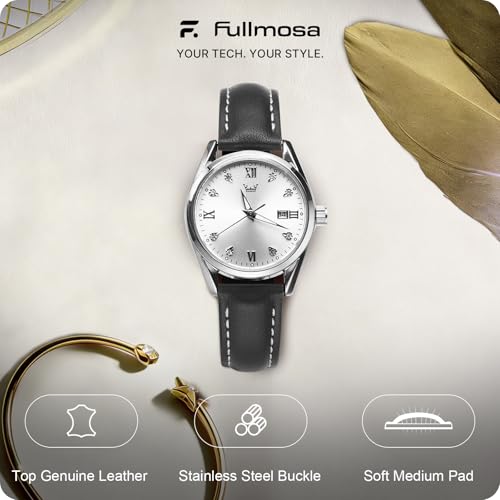 Image of Fullmosa Watch Band, Quick Release Leather Watch Strap Compatible with Samsung Galaxy Garmin for Men Women, Replacement Bands Width 12mm 14mm 16mm 18mm 19mm 20mm 21mm 22mm 24mm