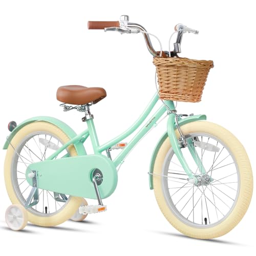 Glerc 18 Zoll Kinder Mädchen Fahrrad für 5 6 7 8 Jahre alt kleine...