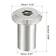 sourcing map 10pcs M10x21mm Niet Innensechskant Einsatzmutter Schraubenpfosten vernickelt