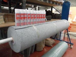 VT118 Graphite 5m Van Lining Carpet & 5 x High Temperature Spray Glue Veltrim