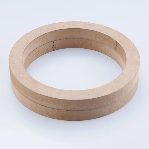 2pcs Universal Car Stereo Speaker Ring Wooden MDF Speaker Mounting Spacer Rings 7.28