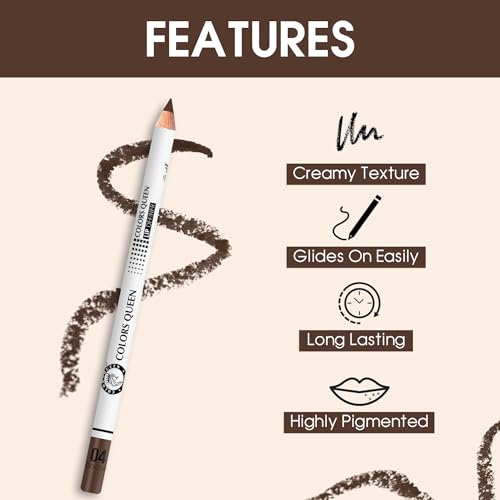 Image of Colors Queen Definer Lip Liner Set of 12 | One Swipe Smooth Application, Long Lasting Lip Liner Combo Set | Bold & Creamy Lip Pencil (Multicolor, 1.6g x 12)