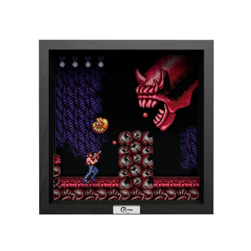 Level Up Labs Pixel Frames: Contra – Dragon God Java – 3D Shadow Box – Framed Decor for Wall, Home, Shelf Display, Game Poster Art Collectibles, Boys Girls Teen Gaming Room Decoration