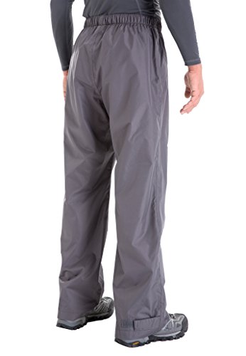 image for Clothin Men's Rain Pants Waterproof Elastic-Waist Drawstring with Fron