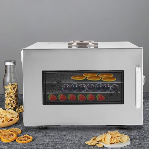 Edelstahl Dörrautomat Dörrautomaten Dehydrator Dörrgerät Obsttrockner Lebensmitteldehydrator Dörrgerät 6 Ebenen Trockner Edelstahl – Bild 6