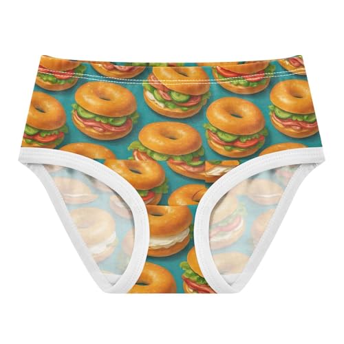 Joisal Cotton Toddler Underwear Floral Colorful Hamburger Little Girl Panties Fun Undies Kids Briefs 2t