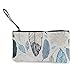 Produktbild Lawenp Beatuiful Feathers CanvasCoin Purse Make Up Bag Kleine Kosmetiktasche Handytasche mit Griff für Frauen Mädchen