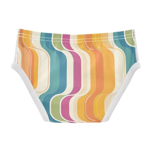 Abstract Rainbow Stripes Toddler Boys Cotton Kids Underwear Breathable Undies2