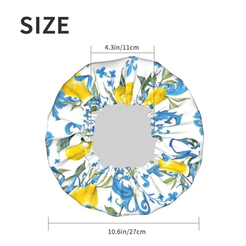 Bonnet de douche imperméable avec doublure et ourlet extensible