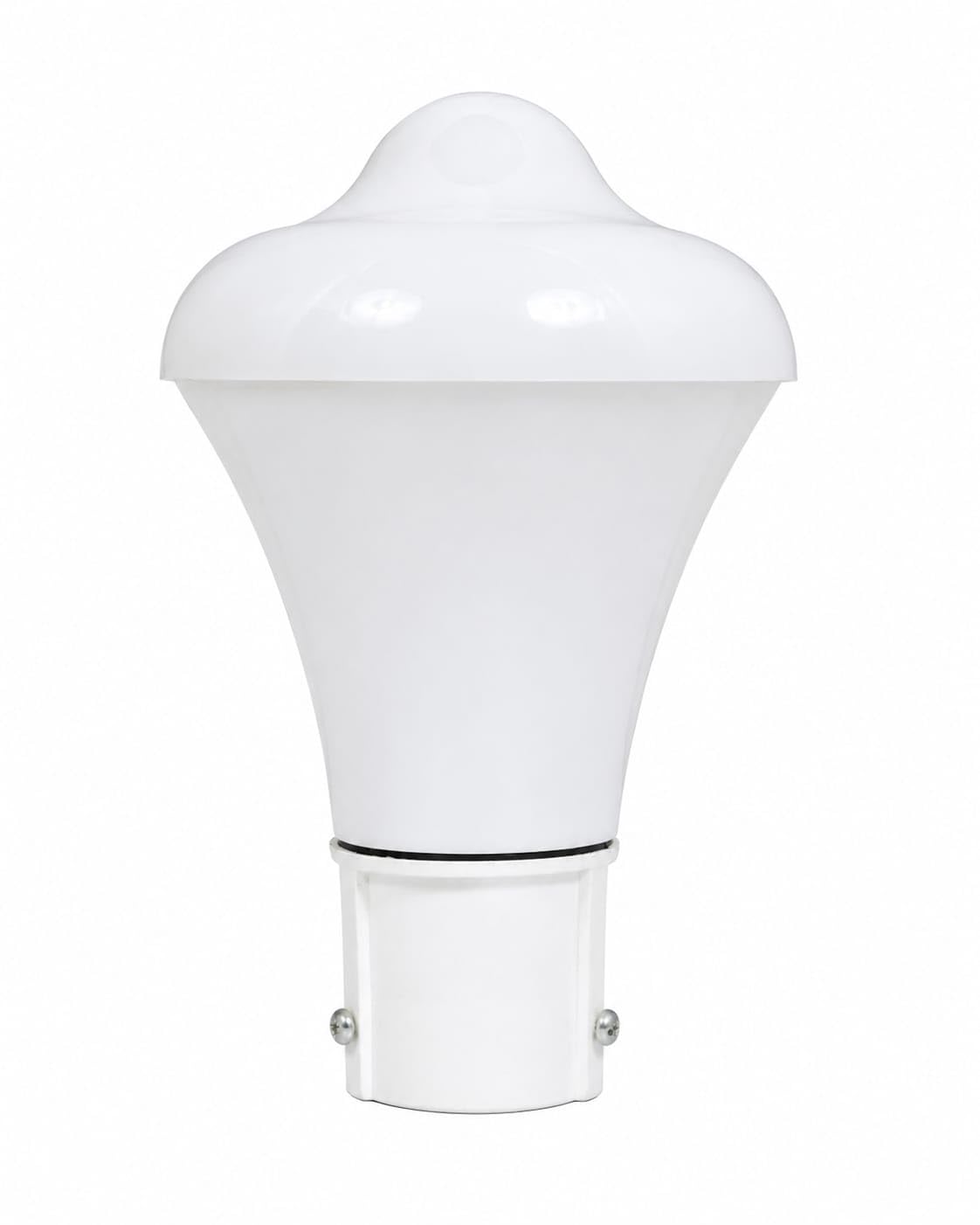 Outdoor Gate Post Top Lantern Light, Black with White Panel | Classic Lantern Design, Pole Mount Fixture, Frosted Panels, Garden & Pathway Use, Screw-Fix Base-image-11