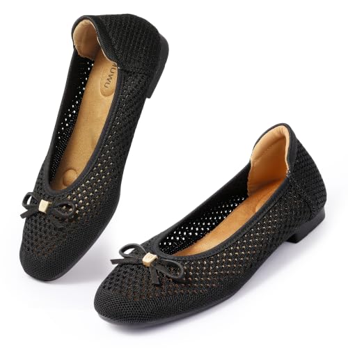 Image of Women's Comfortable Round Toe Bow Ballet Flats Shoes