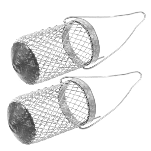 Toyvian Portable Fishing Bait Cage Metal Bait Holder for Feeder Fishing Lure Basket Holder Enhance Your Catch