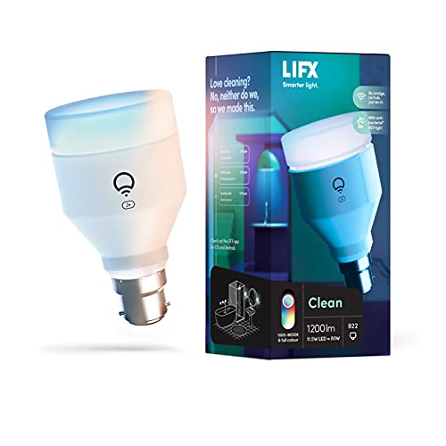 LIFX Clean A60 1200 lumens [B22 Bayonet Cap], Full Colour with An...