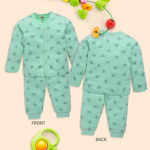 Image of LuvLap Baby Boys & Girls Full Sleeve100% Cotton Jhabla & Pyjama Sets Pack of 2