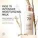 ANUA Rice 70 Intensive Moisturizing Milk, Lotion for Deep Hydration and Nourishing, Glowy Glass Skin, Rice Water, Niacinamide, Ceramides, Lightweight, Korean Skincare, 150ml/ 5.07 fl.oz.