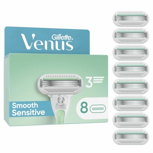 Gillette Venus Smooth Sensitive - Cuchillas de afeitar para mujer (8 unidades)