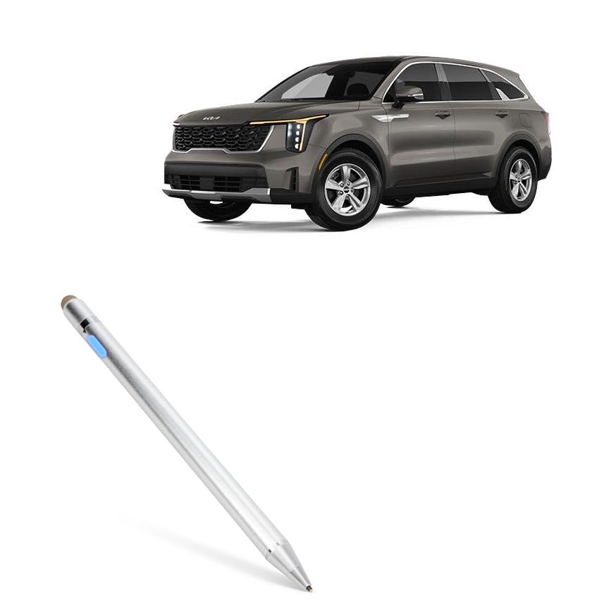 BoxWave Stylus Pen Compatible with Kia 2024 Sorento Display (12.3 in) - AccuPoint Active Stylus, Electronic Stylus with Ultra Fine Tip - Metallic Silver