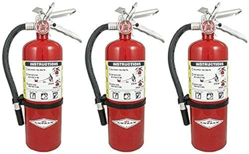 Image of (Lot Of 3) B-500, ABC Fire Extinguishers - Wall Hook Bracket Included, UL. 2A-10B:C Rated