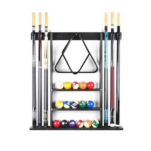 Support de queue de billard en bois pour optimiser l'espace du salon