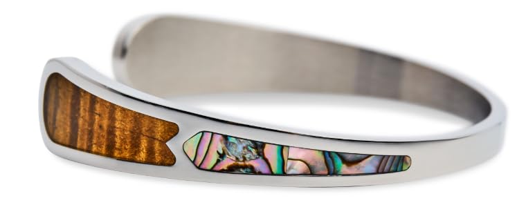 Eternity Koa Wood Cuff Bracelet (Small)3