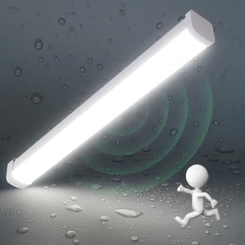 LEZOE LED Feuchtraumleuchte mit Bewegungsmelder IP66 120CM, 30W 4200Lumen...