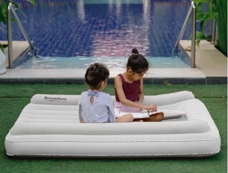 Image of BUTT BABY SnoozeAway Inflatable Bed with Rechargeable Air Pump, Ultralight Portable Ergonomic Bed for Kids & Adults | Floating Pool, Beach, Camping, Trekking, Indoor & Outdoor Relaxation (Warm Ivory)